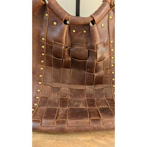 Hobo Brand Leather Handbag with gold studs - Picture 7 of 16